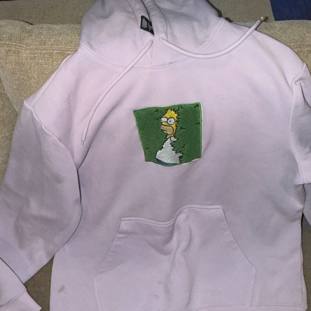 Purple Hoodie with Cartoon Patch